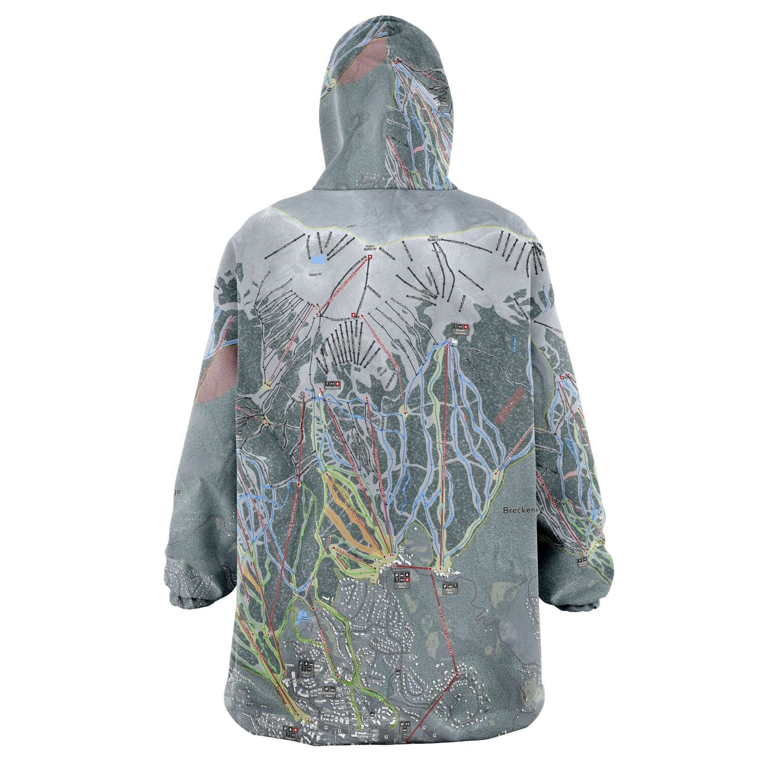 Breckenridge, Colorado Ski Trail Map - Snug Hoodie