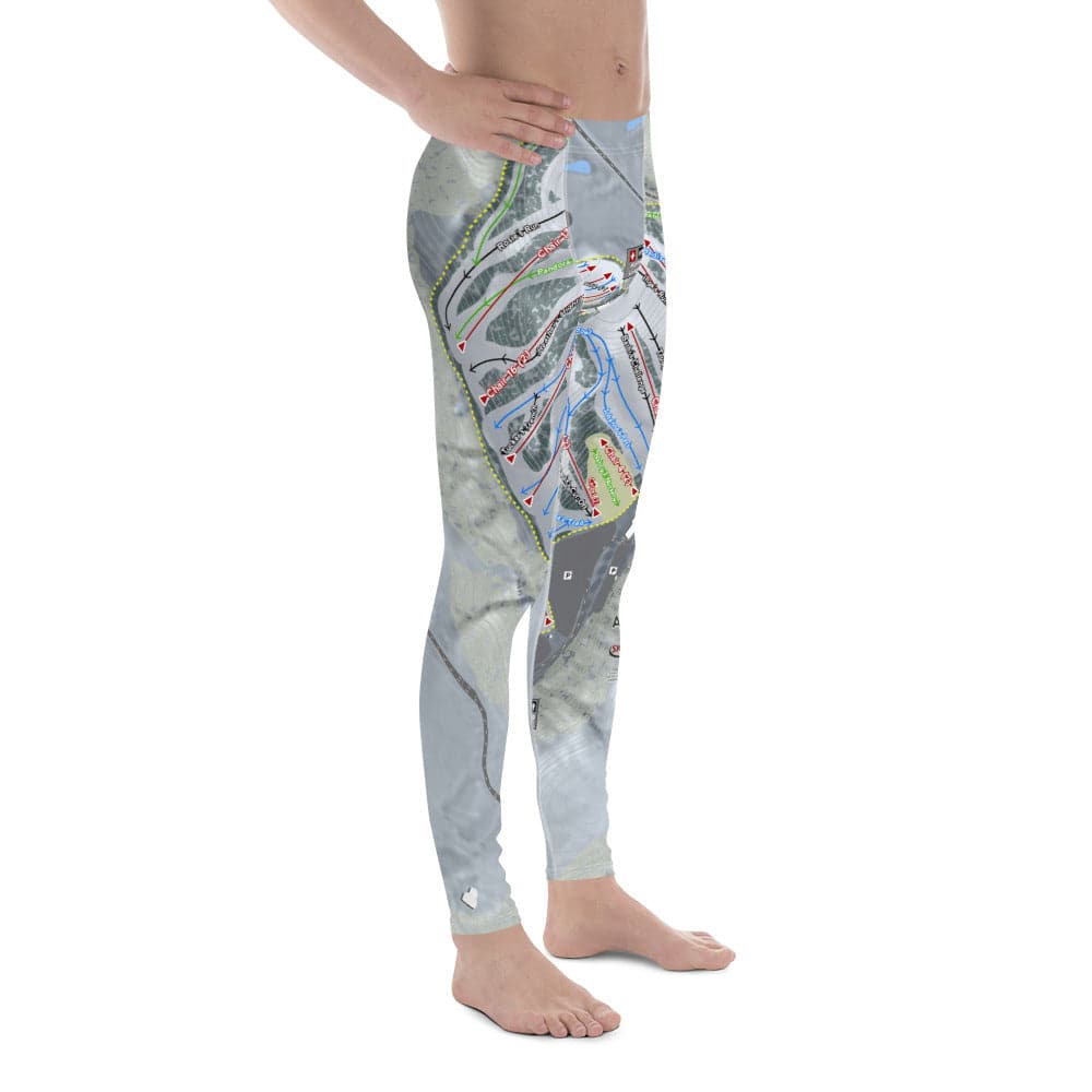 Afton Alps, Minnesota Ski Trail Map Men's Base Layer Bottom - Powderaddicts