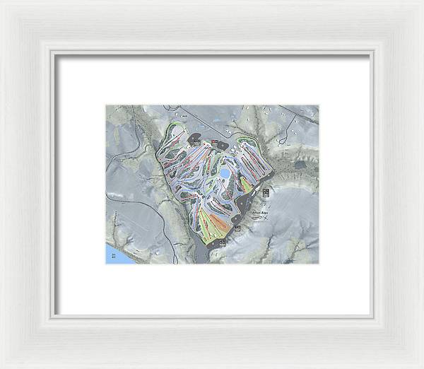 Afton Alps Ski Trail Map - Framed Print - Powderaddicts