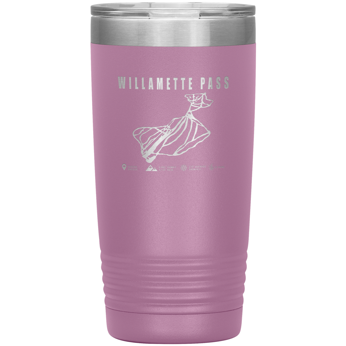 Willamette Pass, Oregon Ski Trail Map 20oz Tumbler - Powderaddicts
