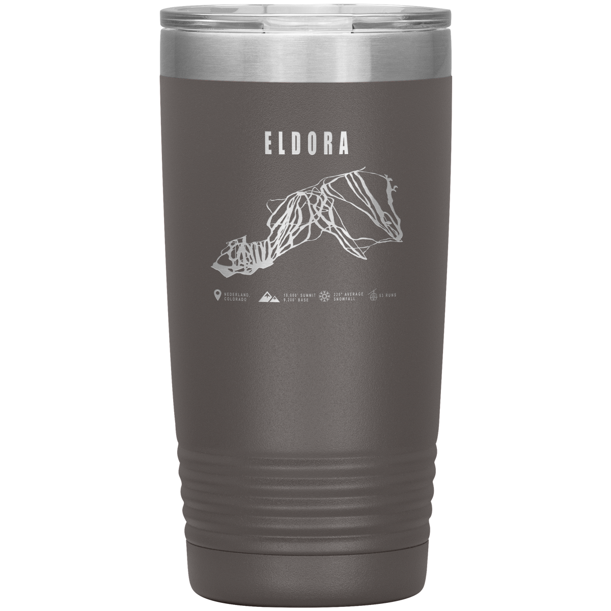Eldora Colorado Ski Trail Map 20oz Tumbler - Powderaddicts