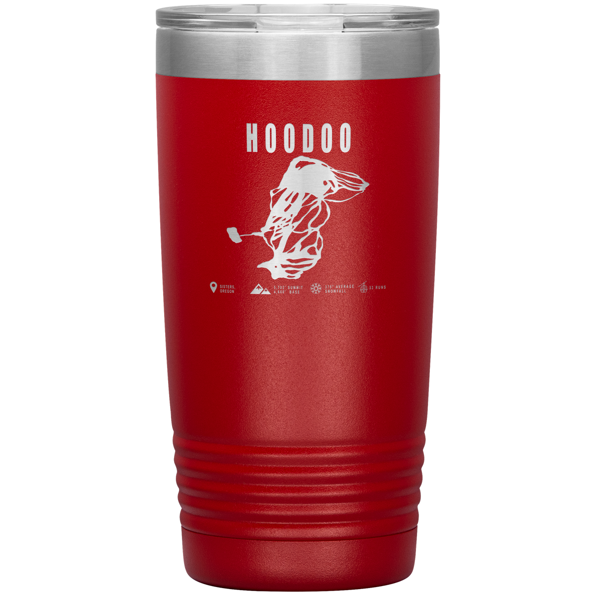 Hoodoo, Oregon Ski Trail Map 20oz Tumbler - Powderaddicts