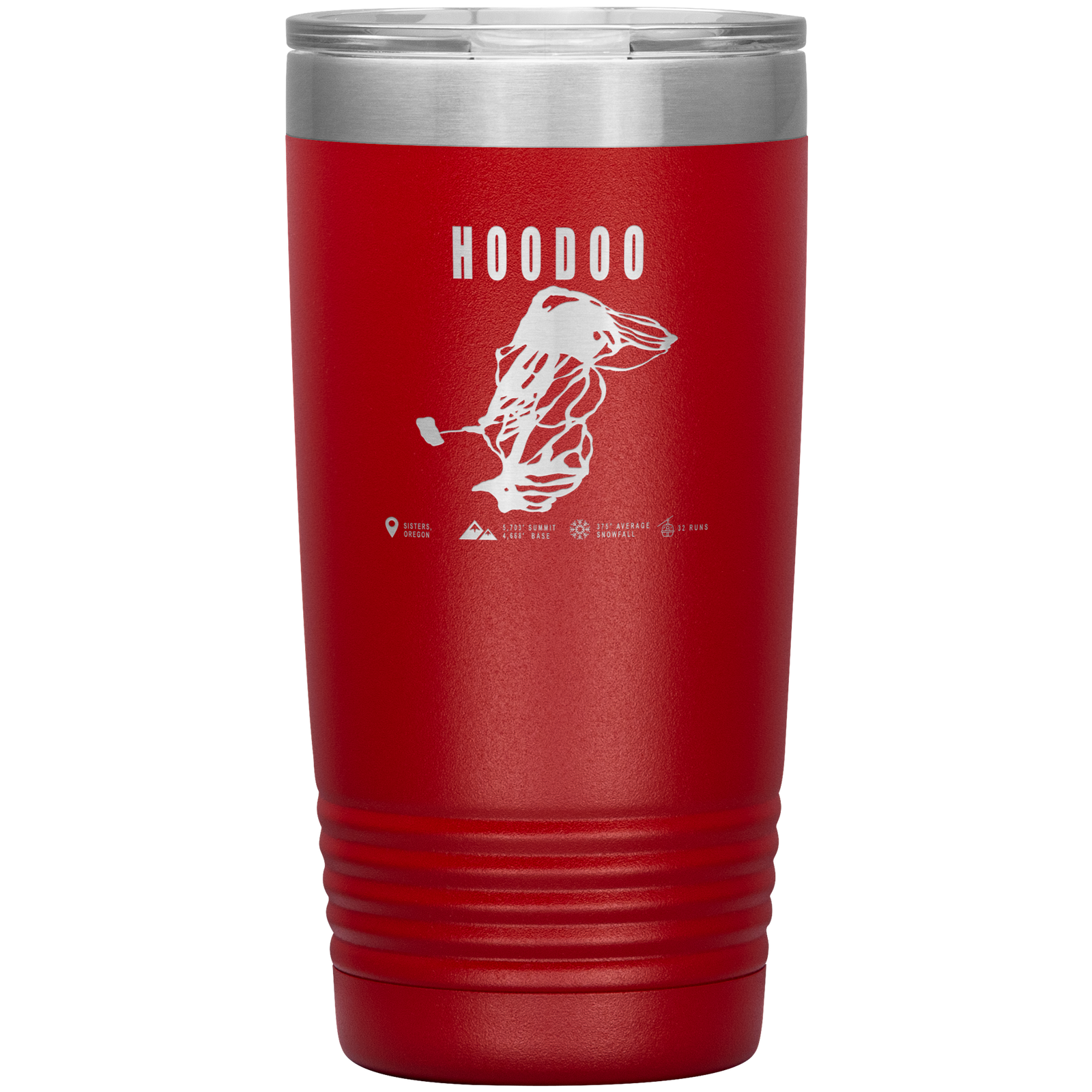 Hoodoo, Oregon Ski Trail Map 20oz Tumbler - Powderaddicts