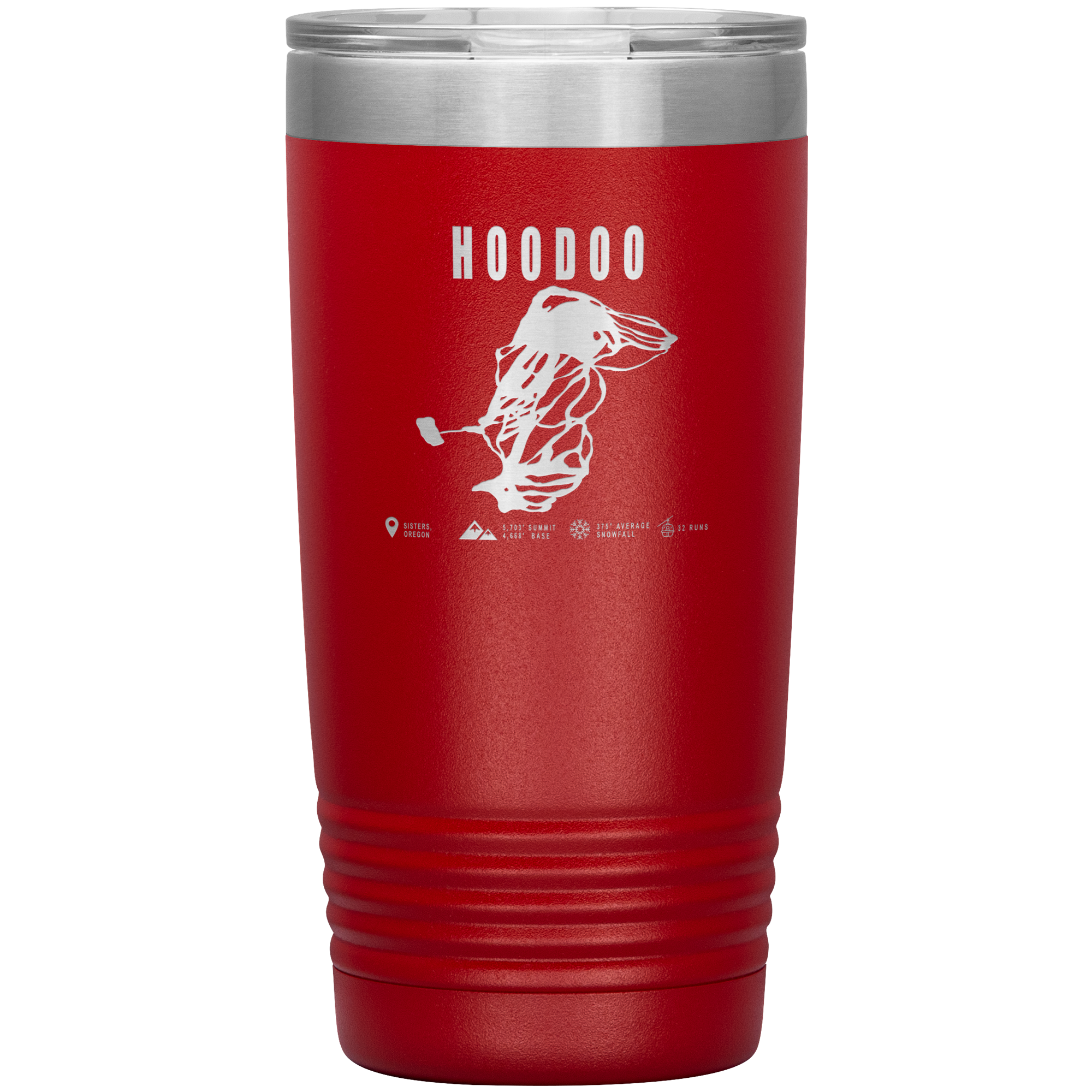 Hoodoo, Oregon Ski Trail Map 20oz Tumbler - Powderaddicts