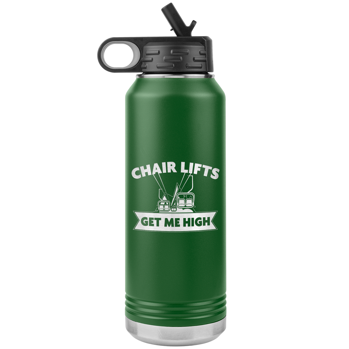 Chairlifts Get Me High 32oz Water Bottle Tumbler - Powderaddicts