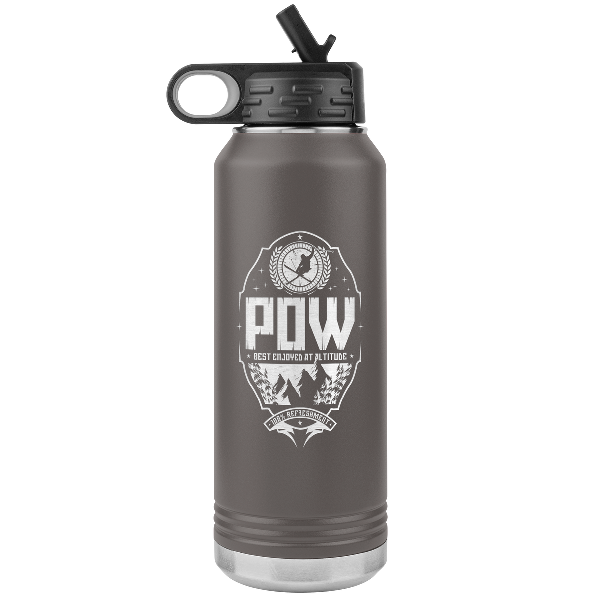 Pow Best Enjoyed At Altitude 32oz Water Bottle Tumbler - Powderaddicts