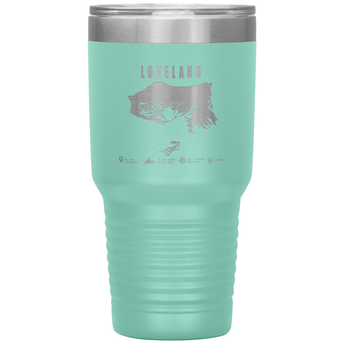 Loveland Colorado Ski Trail Map 30oz Tumbler - Powderaddicts