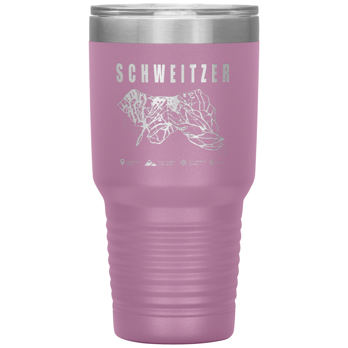 Schweitzer Idaho Ski Trail Map 30oz Tumbler - Powderaddicts