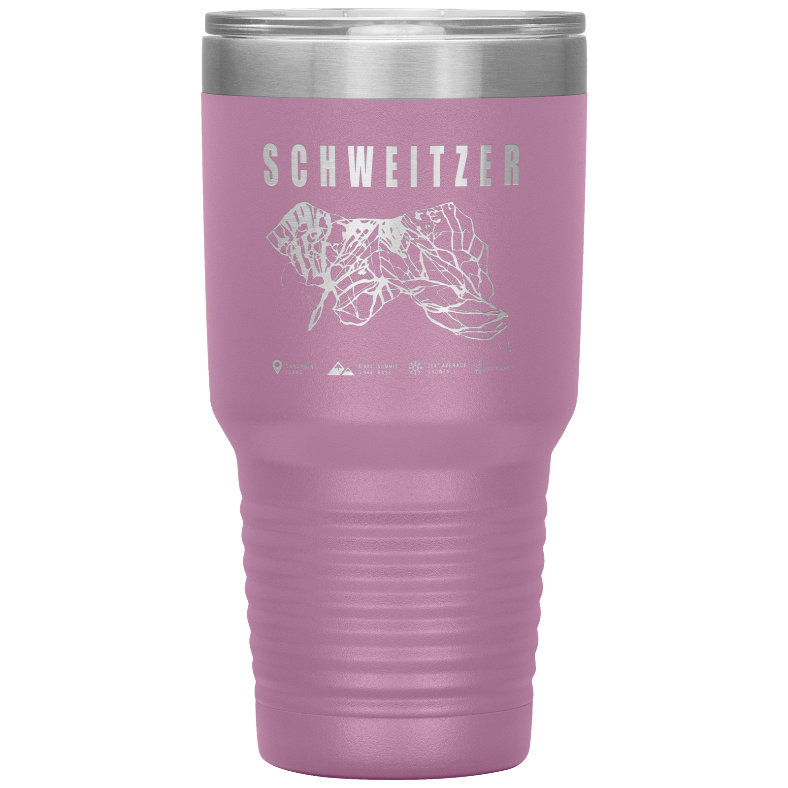 Schweitzer Idaho Ski Trail Map 30oz Tumbler - Powderaddicts