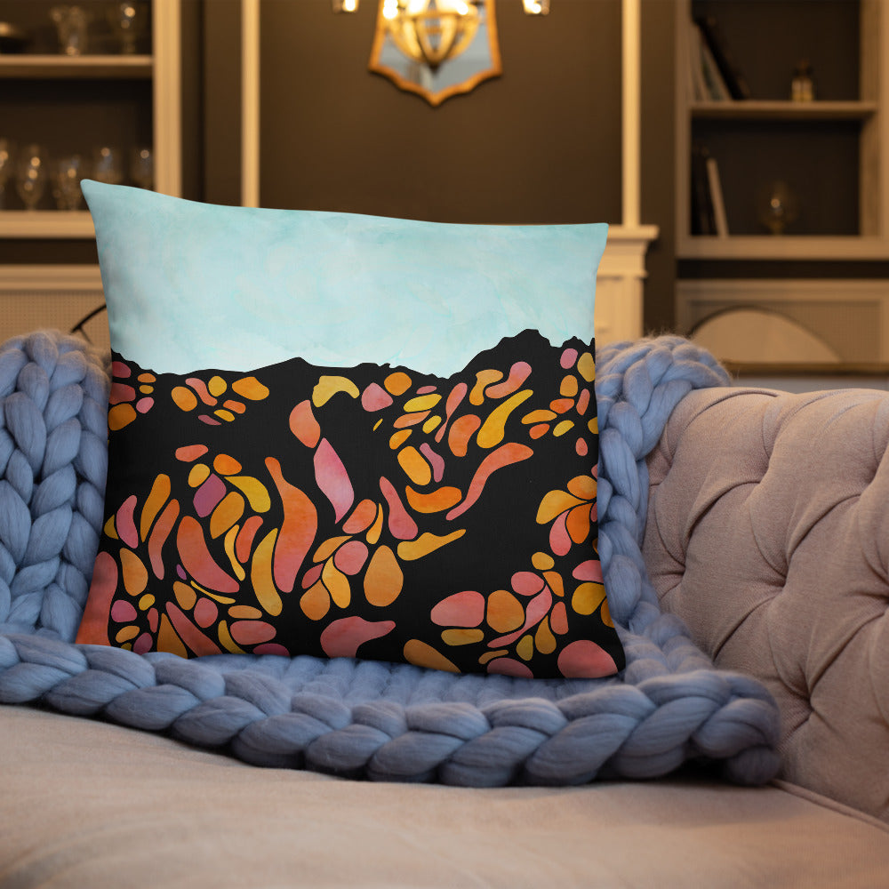 Ooze Blue Art PW Mask Premium Pillow - Powderaddicts