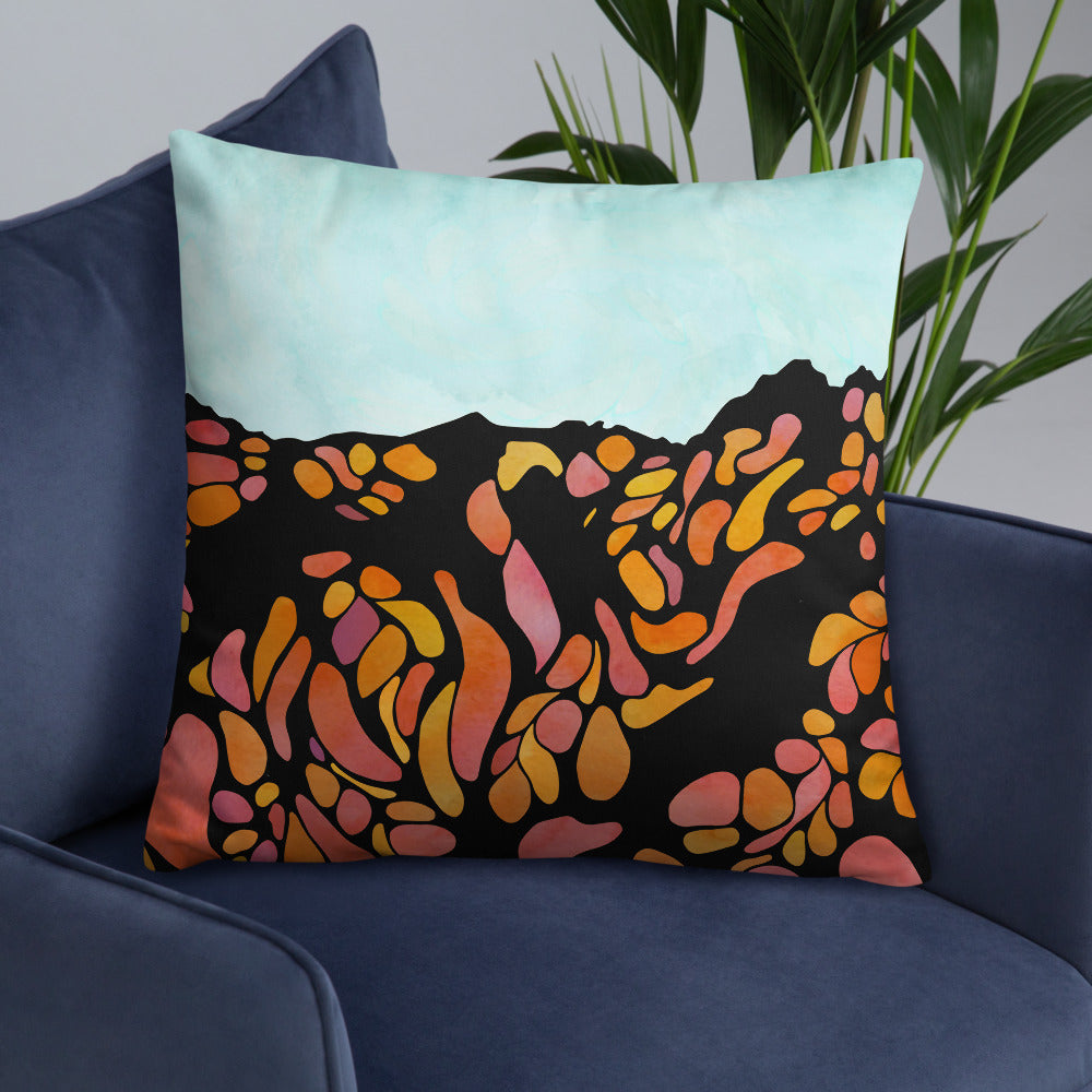 Ooze Blue Art PW Mask Premium Pillow - Powderaddicts