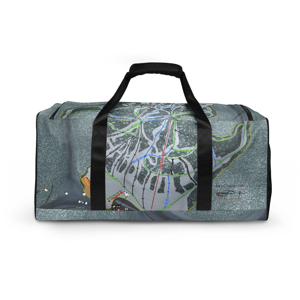 Ski Cloudcroft, New Mexico Ski Trail Map Duffle Bag