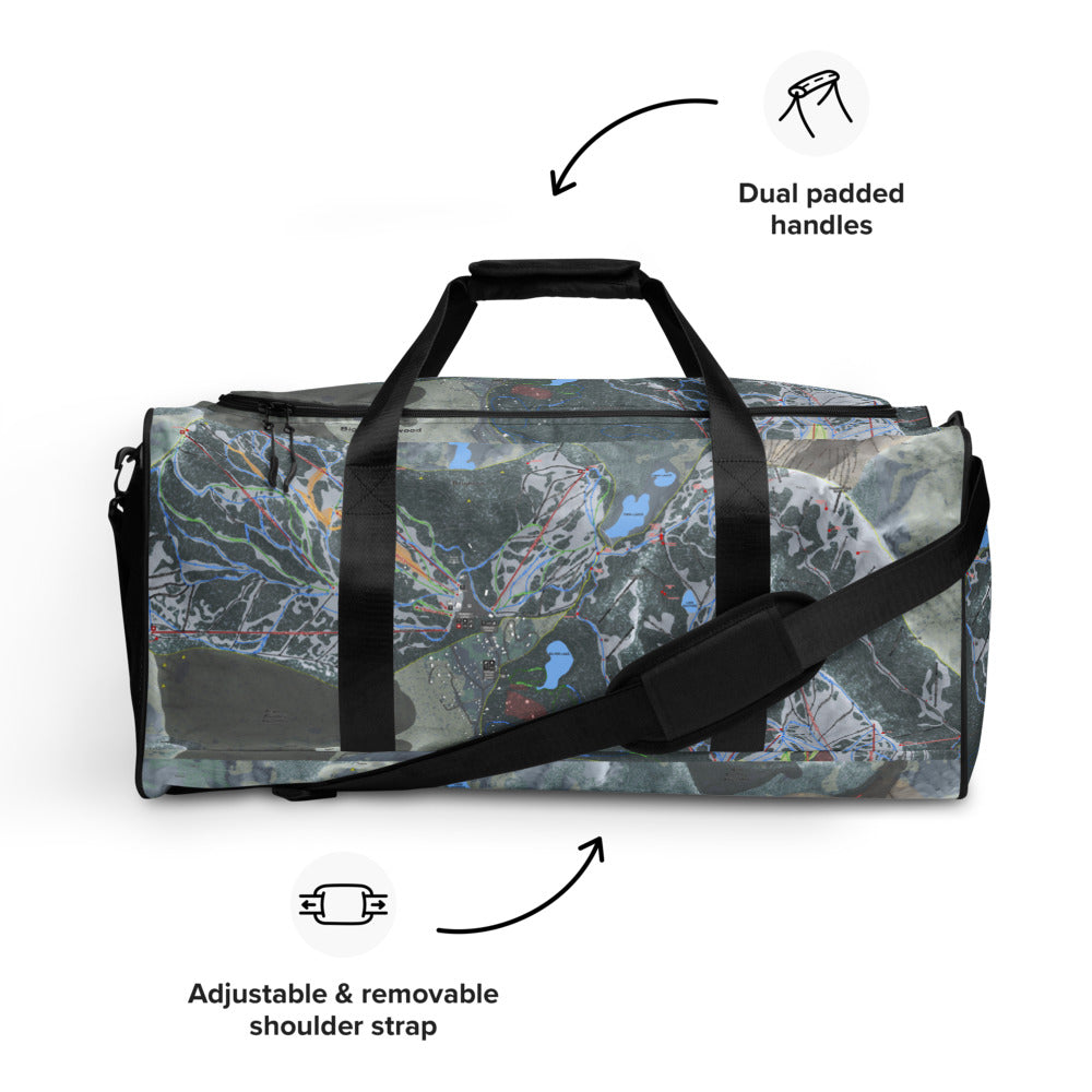 Snowbird, Utah Ski Trail Map Duffle bag - Powderaddicts