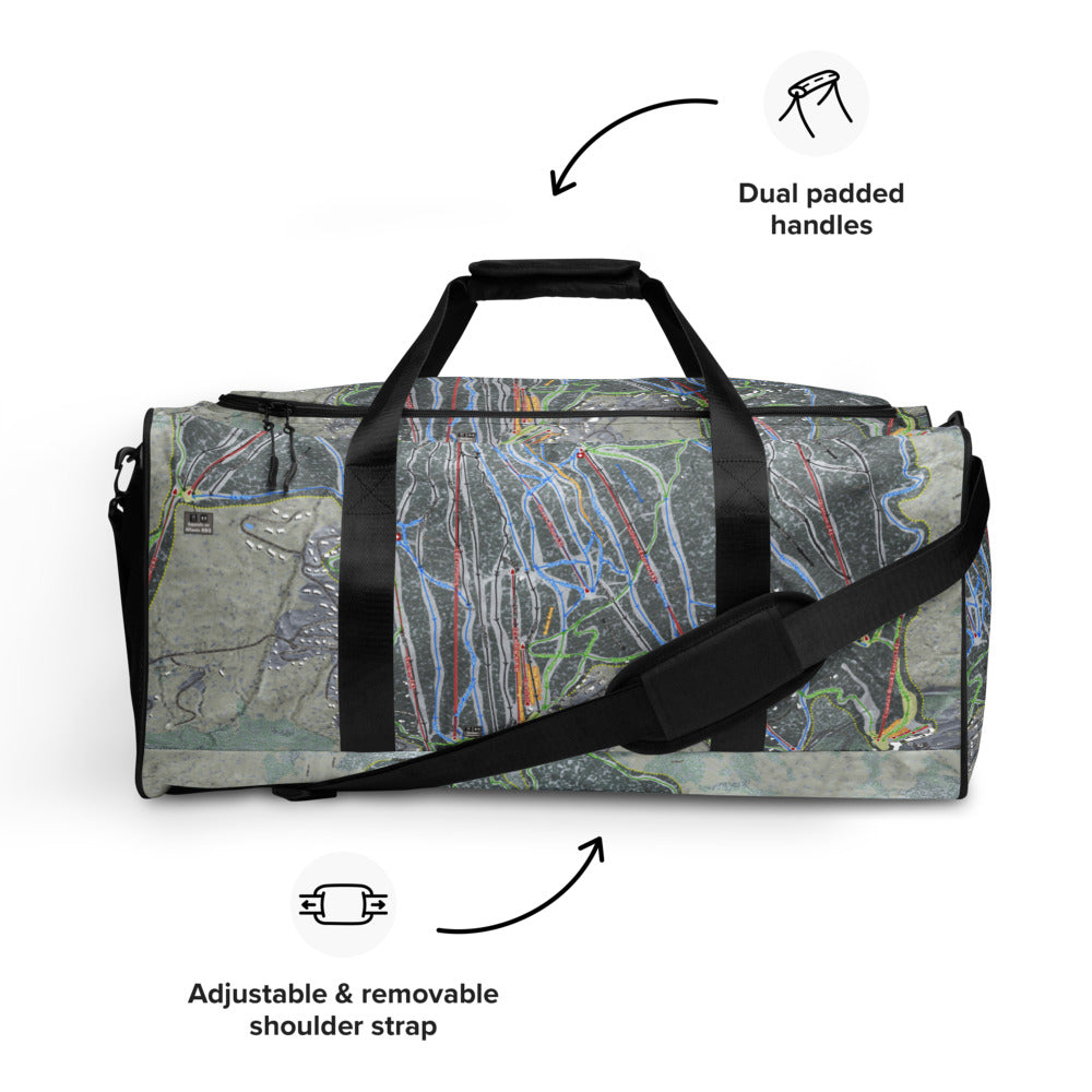Okemo, Vermont Ski Trail Map Printed Duffle Bag - Powderaddicts