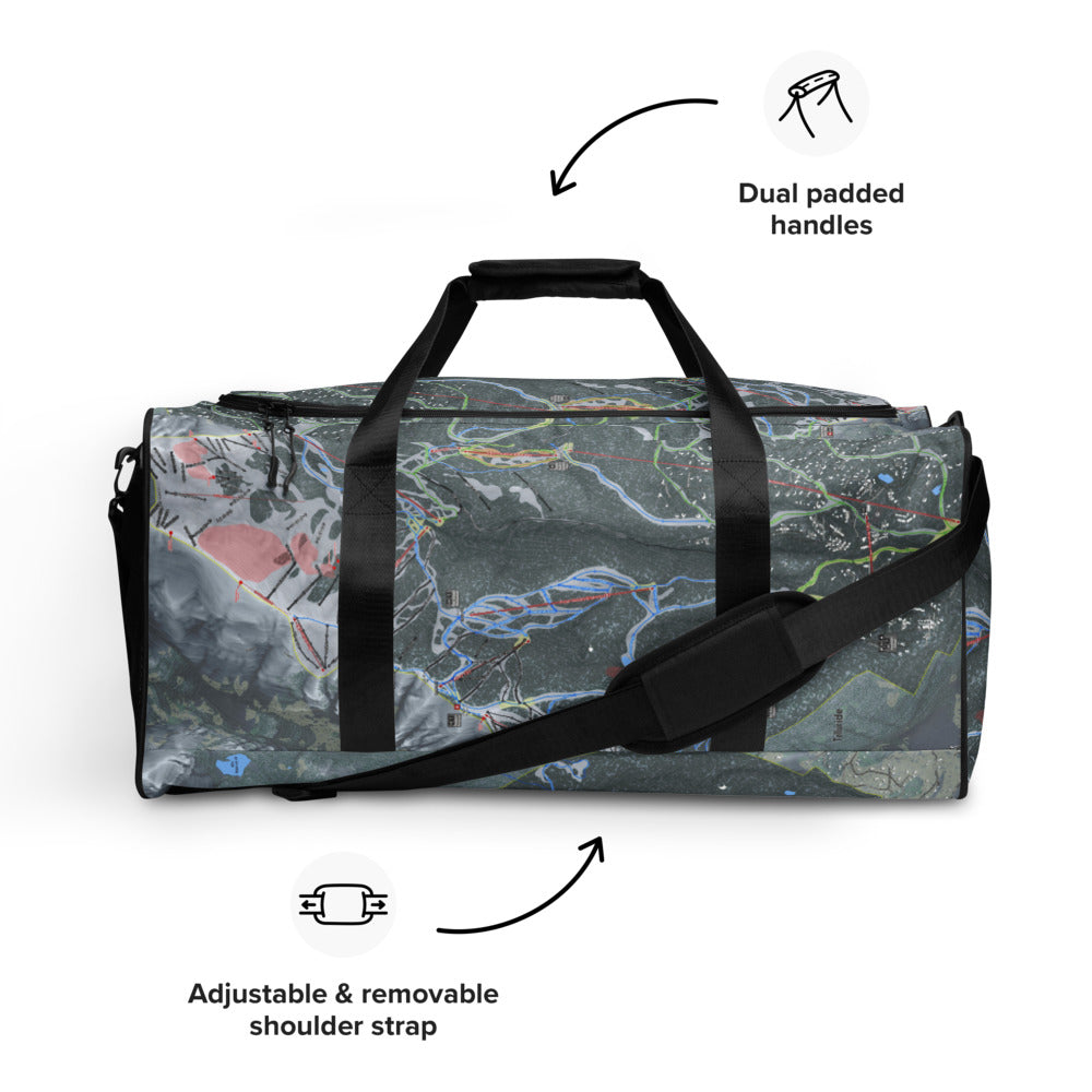 Telluride, Colorado Ski Trail Map Printed Duffle Bag