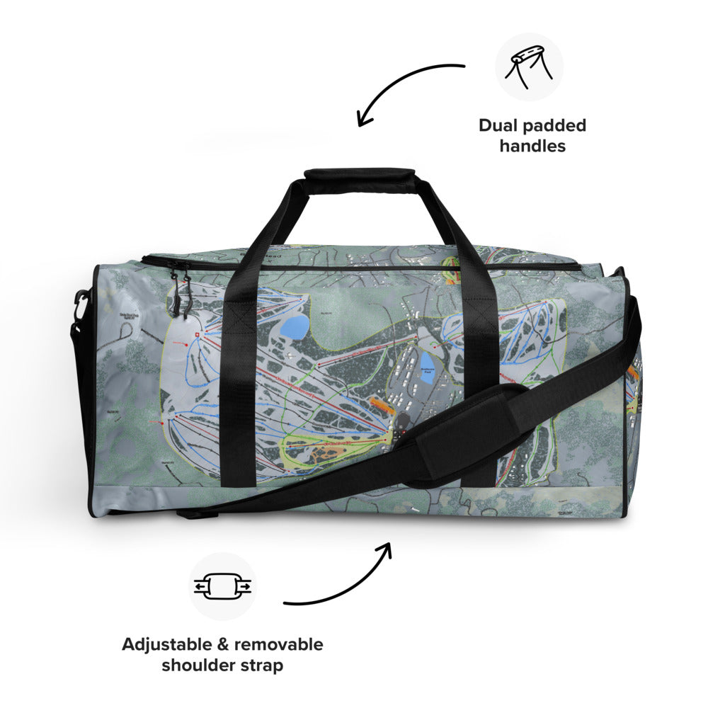 Brian Head, Utah Ski Trail Map Printed Duffle Bag - Powderaddicts