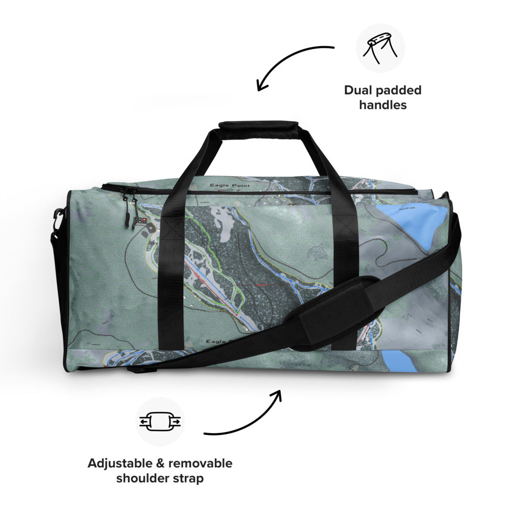 Eagle Point, Utah Ski Trail Map Printed Duffle Bag