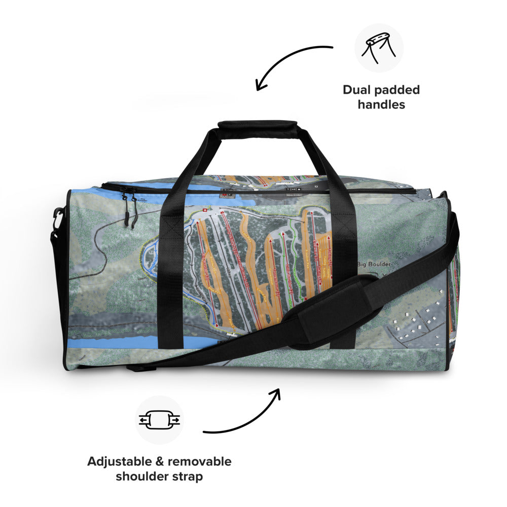Big Boulder, Pennsylvania Ski Trail Map Duffle Bag
