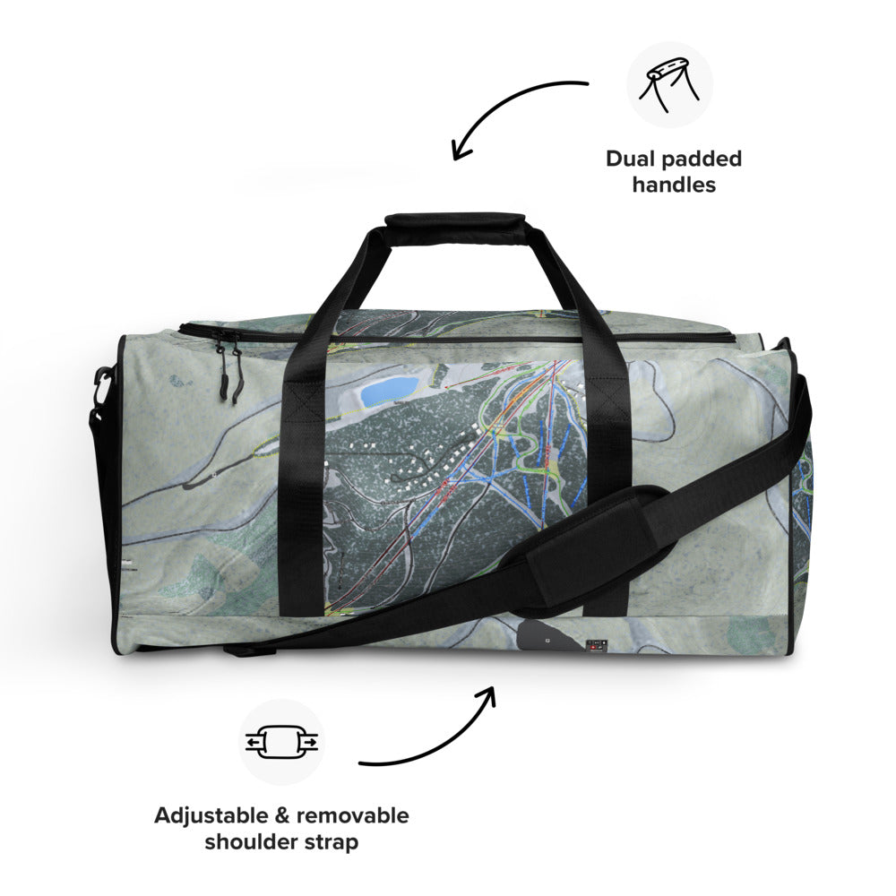 Blue Knob, Pennsylvania Ski Trail Map Duffle Bag - Powderaddicts