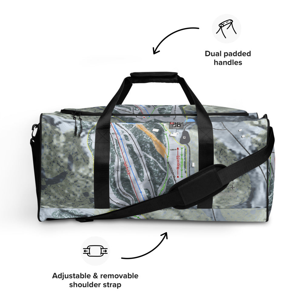 Frost Fire, North Dakota Ski Trail Map Duffle Bag