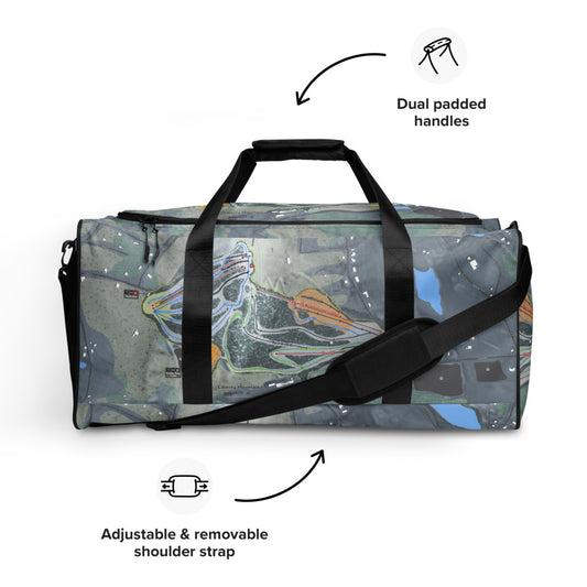 Liberty Mountain, Pennsylvania Ski Trail Map Duffle Bag - Powderaddicts