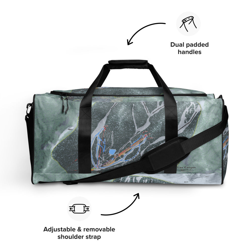 Lee Canyon, Nevada Ski Trail Map Duffle Bag