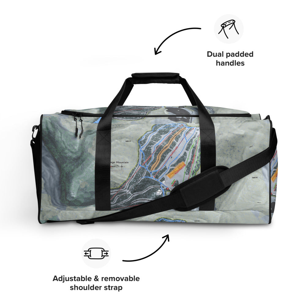 Montage Mountain, Pennsylvania Ski Trail Map Duffle Bag