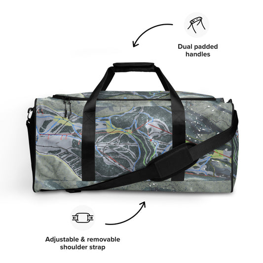 Sundance, Utah Ski Trail Map Printed Duffle Bag - Powderaddicts