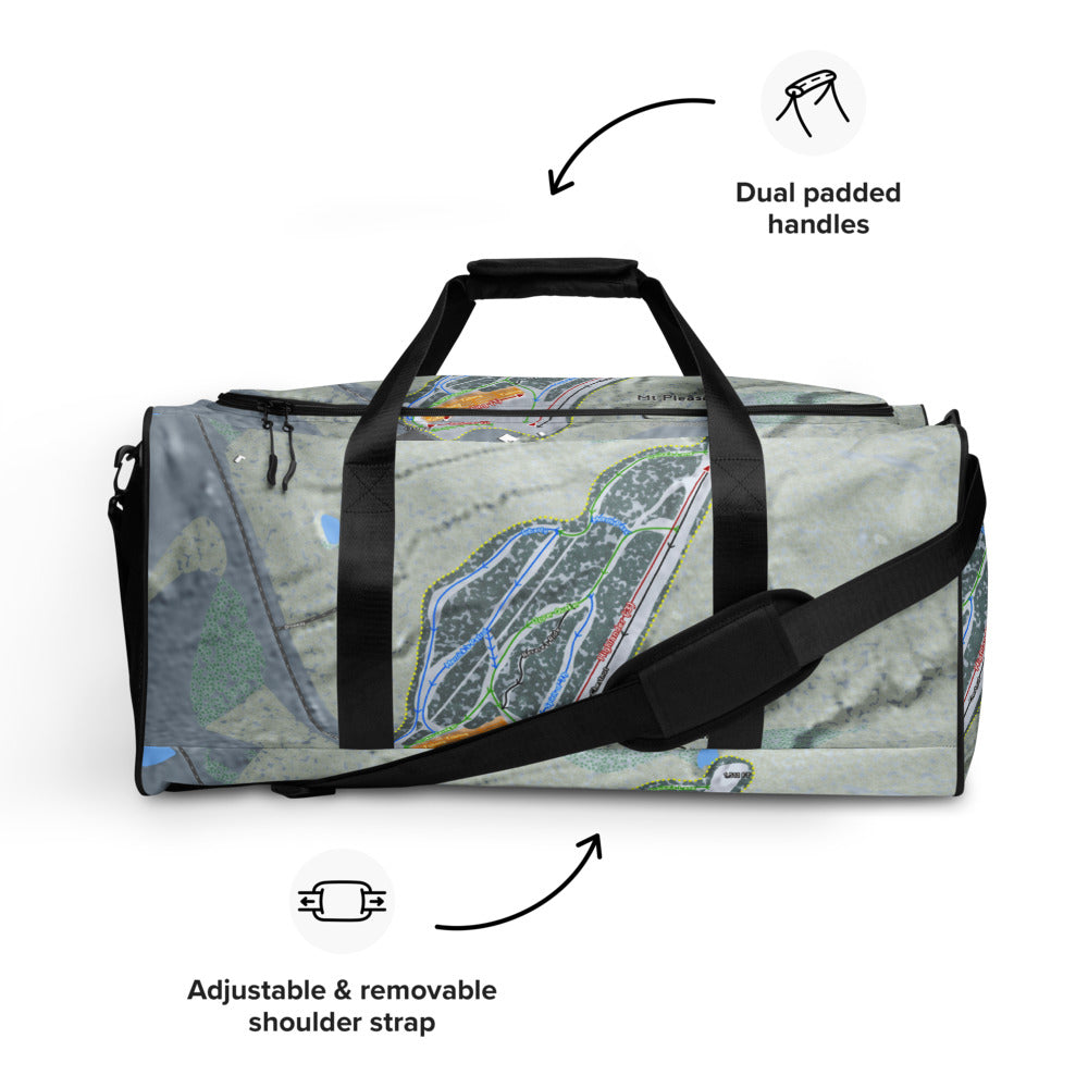 Mt Pleasant,  Pennsylvania Ski Trail Map Duffle Bag