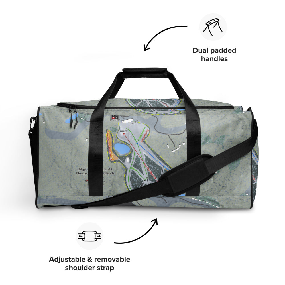 Mystic Mountain Nemacolin, Pennsylvania Ski Trail Map Duffle Bag