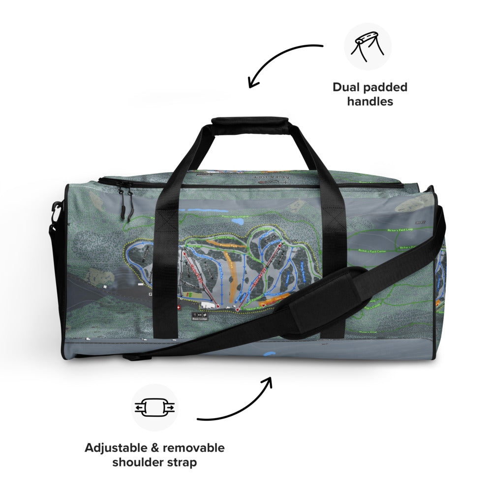 Lost Valley, Maine Ski Trail Map Duffle Bag