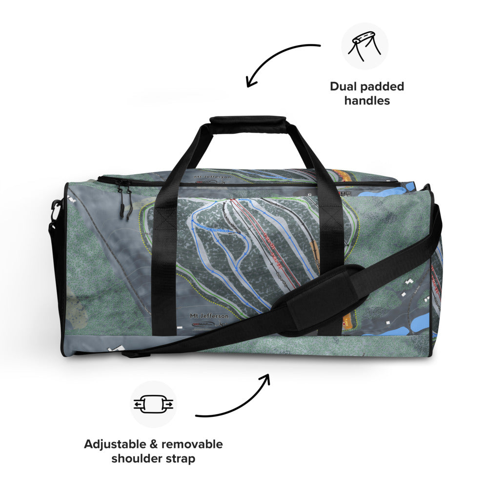 Mt Jefferson, Maine Ski Trail Map Duffle Bag
