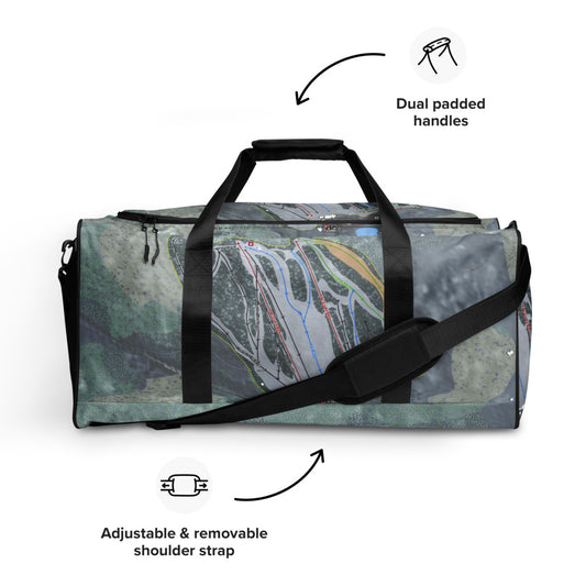 Titcomb Mountain, Maine Ski Trail Map Duffle Bag - Powderaddicts