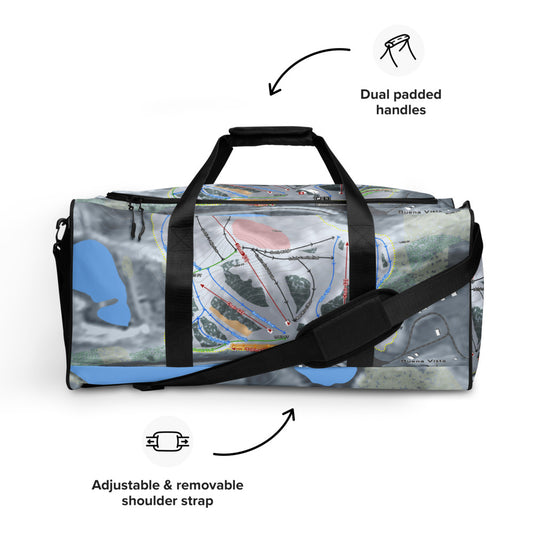 Buena Vista, Minnesota Ski Trail Map Duffle Bag - Powderaddicts