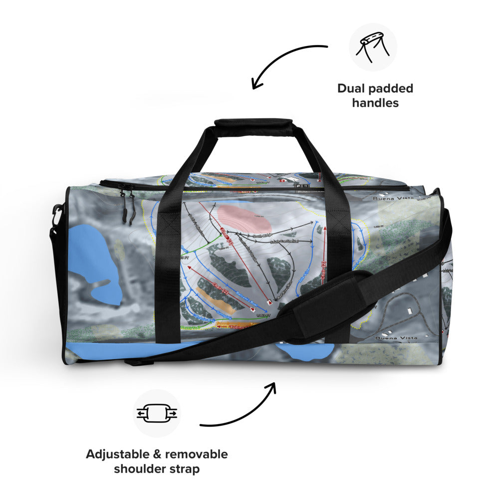 Buena Vista, Minnesota Ski Trail Map Duffle Bag - Powderaddicts