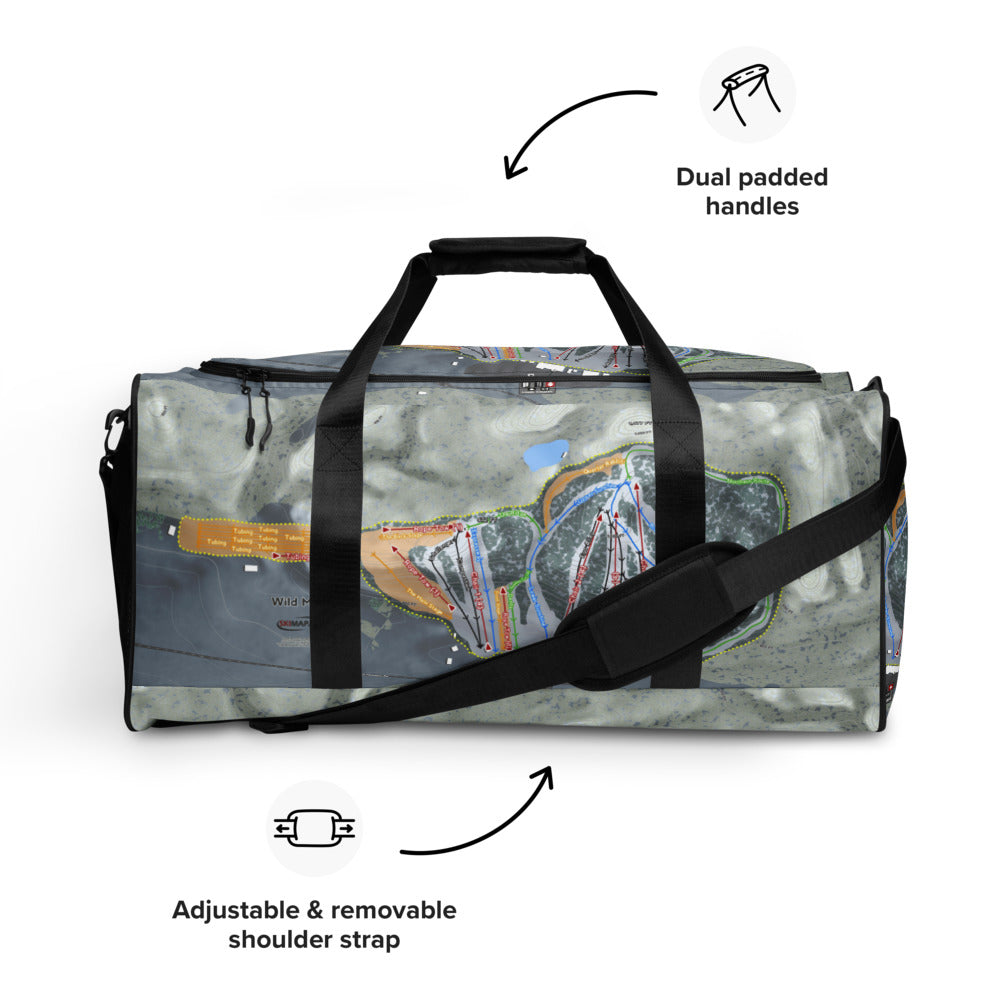 Wild Mountain, Minnesota Ski Trail Map Duffle Bag