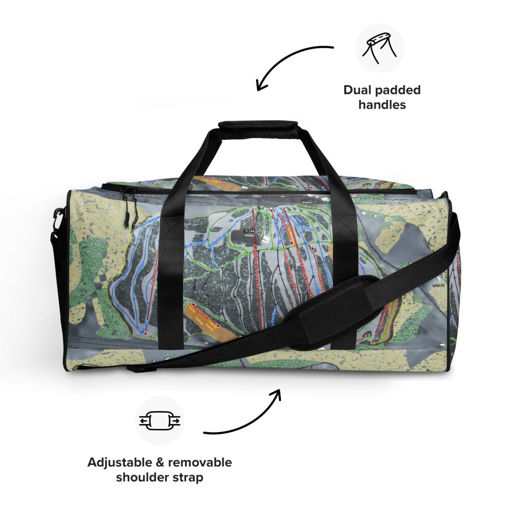 Cascade Mountain, Wisconsin Ski Trail Map Duffle Bag
