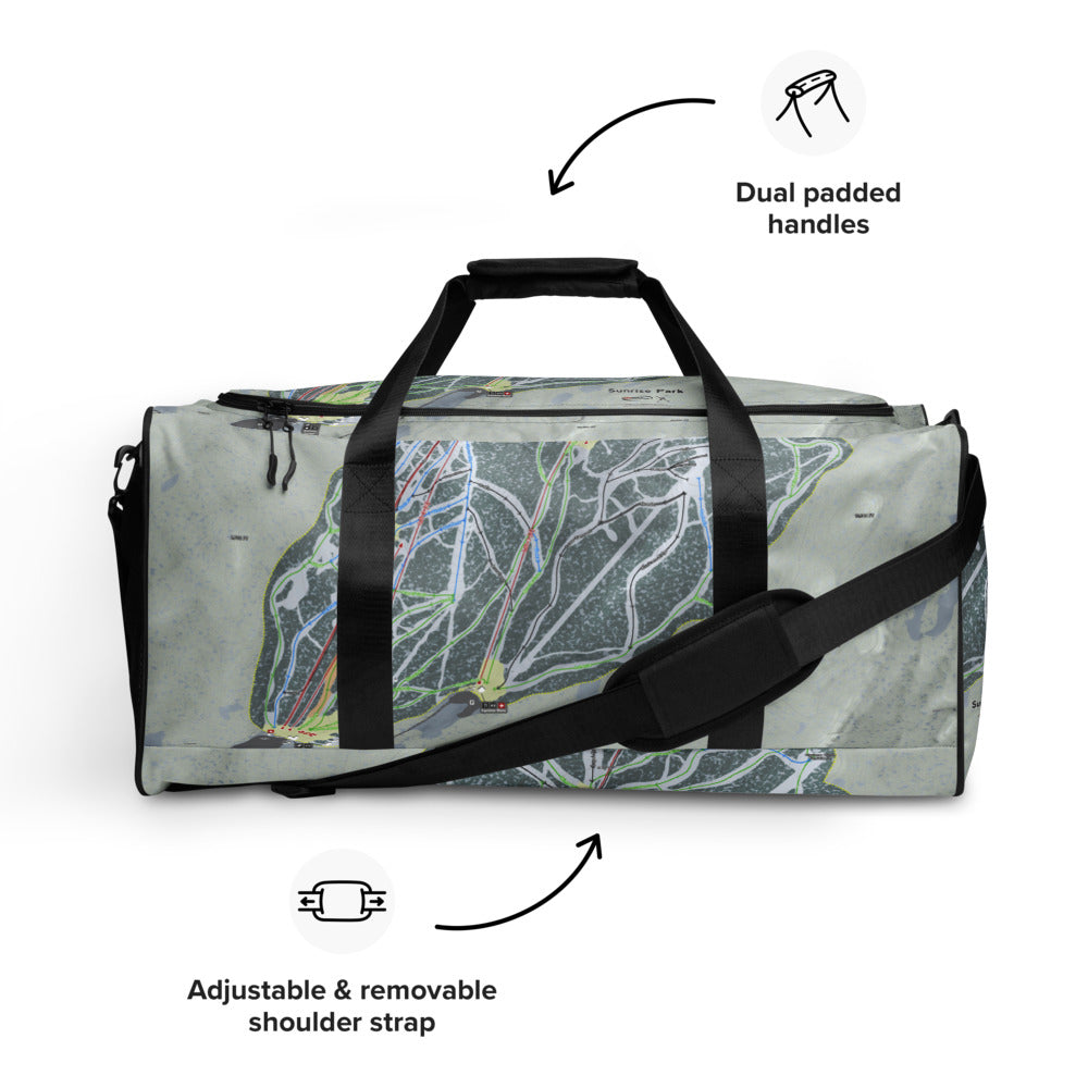 Sunrise Park, Arizona Ski Trail Map Duffle Bag