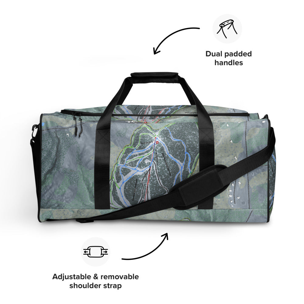 Whaleback Mountain, New Hampshire  Ski Trail Map Duffle Bag