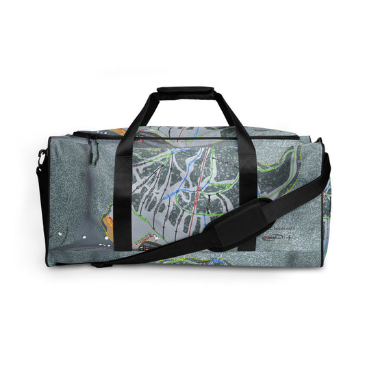 Ski Cloudcroft, New Mexico Ski Trail Map Duffle Bag - Powderaddicts