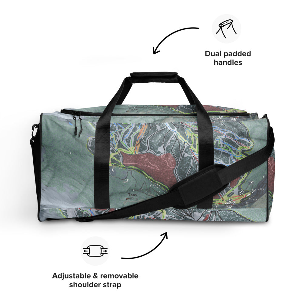 Taos, New Mexico Ski Trail Map Duffle Bag