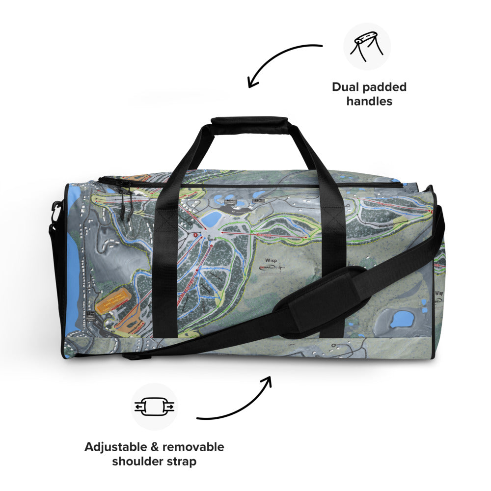 Wisp, Maryland Ski Trail Map Duffle Bag