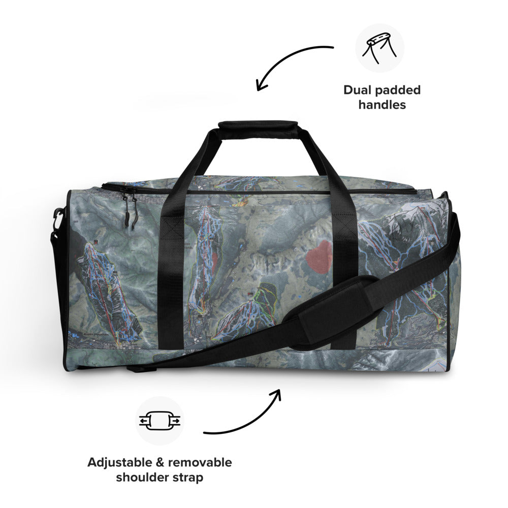 Aspen Snowmass, Colorado Ski Trail Map Duffle Bag - Powderaddicts