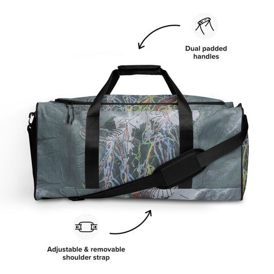 Copper Mtn, Colorado Ski Trail Map Duffle Bag - Powderaddicts