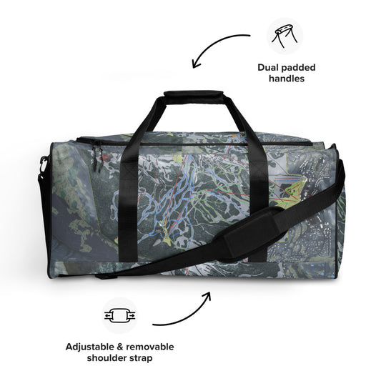Crested Butte,  Colorado Ski Trail Map Duffle Bag - Powderaddicts