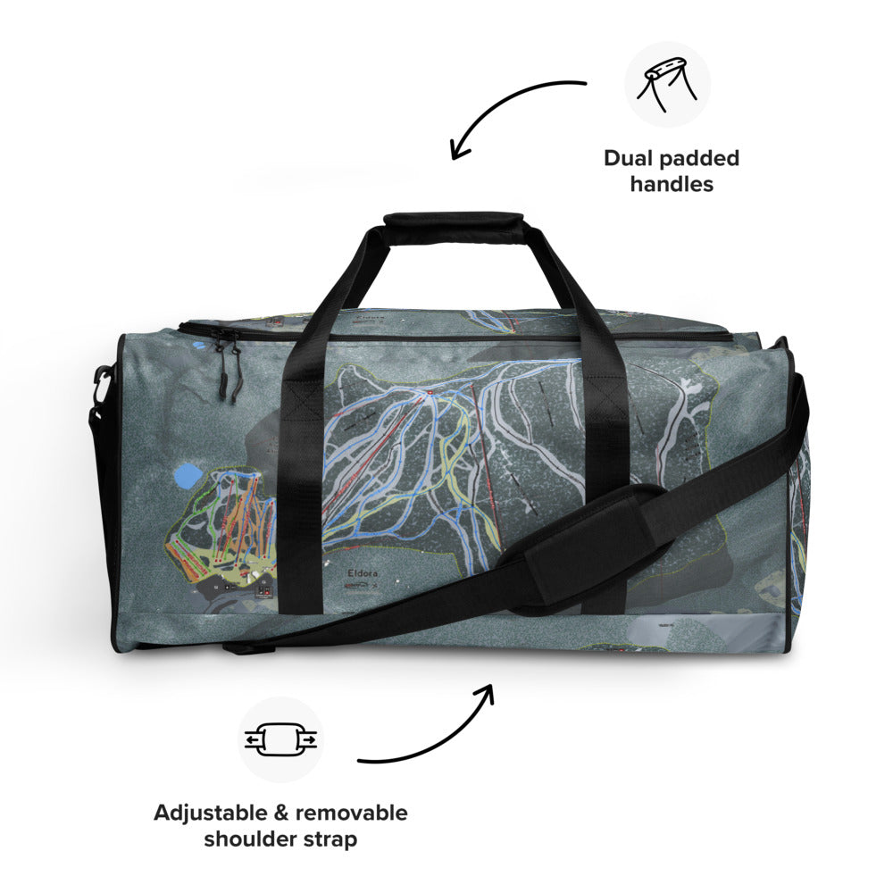 Eldora, Colorado Ski Trail Map Duffle Bag