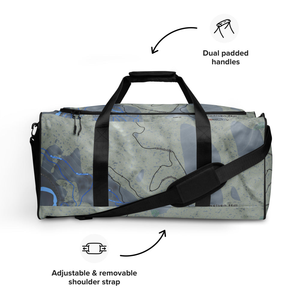 Howelsen Hill, Colorado Ski Trail Map Duffle Bag - Powderaddicts