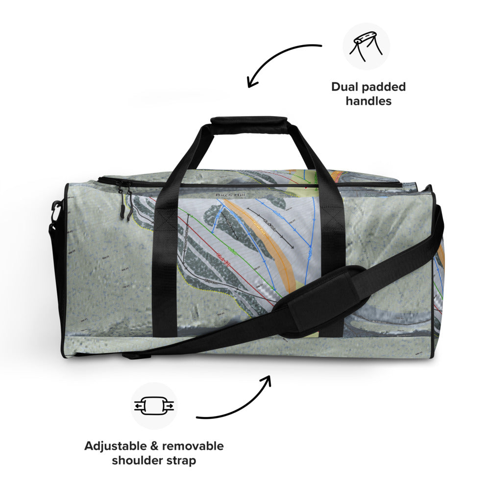 Birch Hill, Alaska Ski Trail Map Duffle Bag