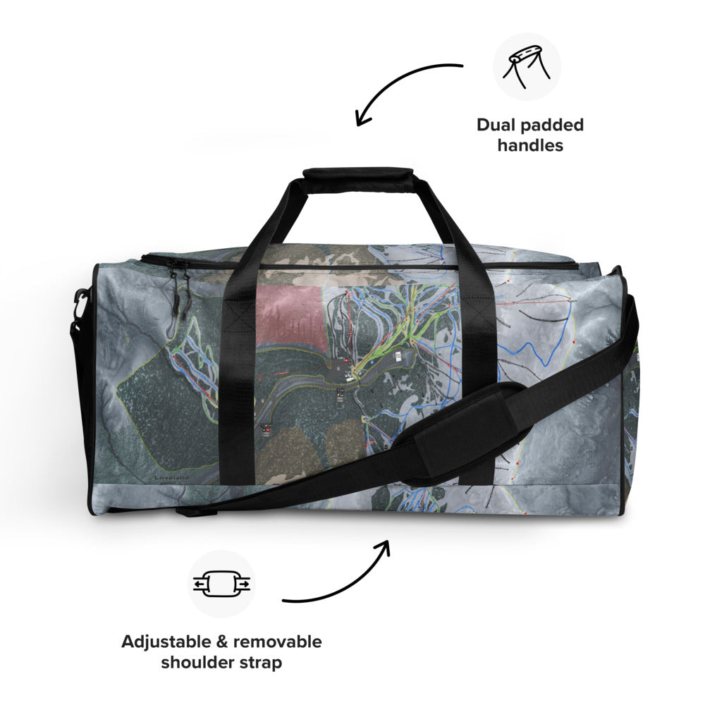 Loveland , Colorado Ski Trail Map Duffle Bag
