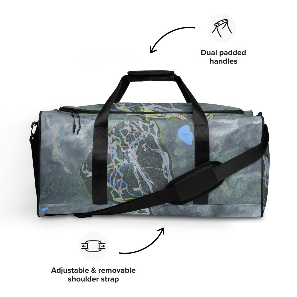 Eaglecrest, Alaska Ski Trail Map Duffle Bag - Powderaddicts